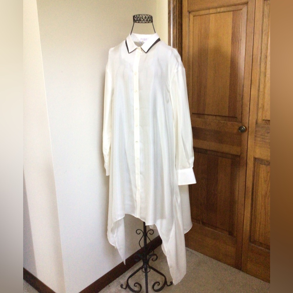 Brunello cucinelli silk shirt dress, Medium, new with tags